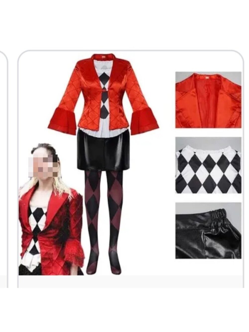 Harley Quinn Cosplay Costume Adult Size Medium